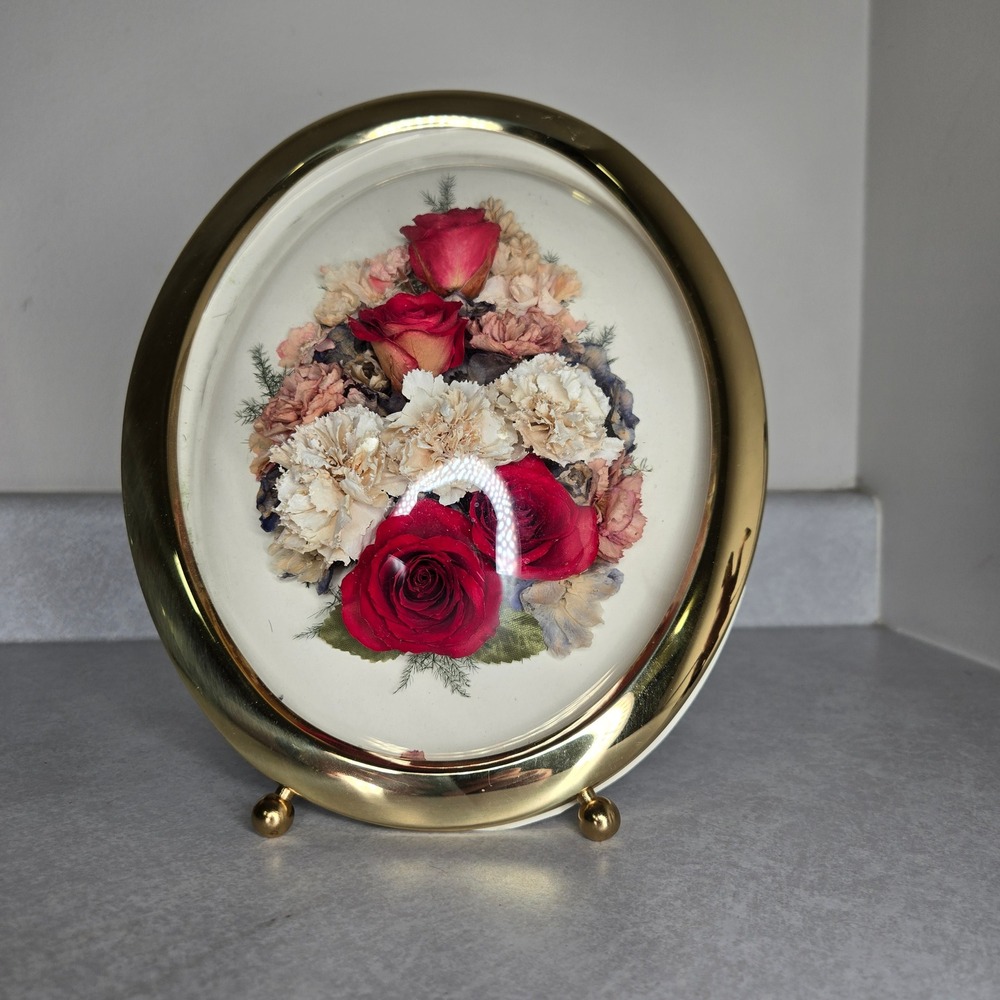 Vintage Natural Flowers Bloemen Dome‎ Framed Floral Roses Roses Decor
